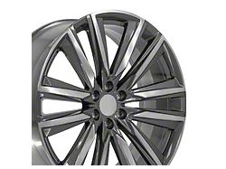 CA91 Gunmetal with Polished Face 6-Lug Wheel; 26x10; 28mm Offset (17-24 Titan)