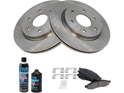 Ceramic 6-Lug Brake Rotor, Pad, Brake Fluid and Cleaner Kit; Front (04-3/05 Titan)