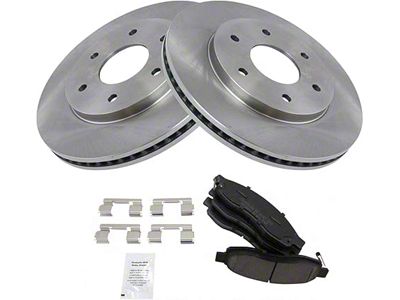Ceramic 6-Lug Brake Rotor and Pad Kit; Front (04-3/05 Titan)