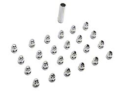 Chrome Acorn Spline Lug Nuts for Aftermarket Wheels; M14x1.5; Set of 24 (17-24 Titan)
