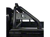 Classic Roll Bar with 5.30-Inch Black Round Flood LED Lights; Black (17-24 Titan)