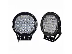 Classic Roll Bar with 9-Inch Black Round LED Lights; Stainless Steel (17-24 Titan)