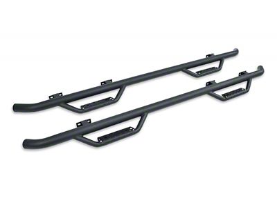 Go Rhino Dominator Classic D2 Cab Length Side Step Bars; Textured Black (04-15 Titan King Cab)