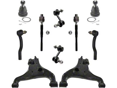 Front Lower Control Arms with Ball Joints, Sway Bar Links and Tie Rods (04-15 Titan)
