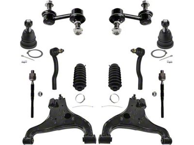 Front Lower Control Arms with Sway Bar Links and Tie Rods (04-15 Titan)