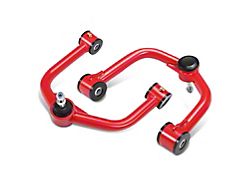 Front Upper Control Arms for 2 to 4-Inch Lift; Red/Black (04-15 Titan)