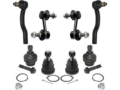 Front Upper and Lower Ball Joints with Sway Bar Links and Tie Rods (04-15 Titan)