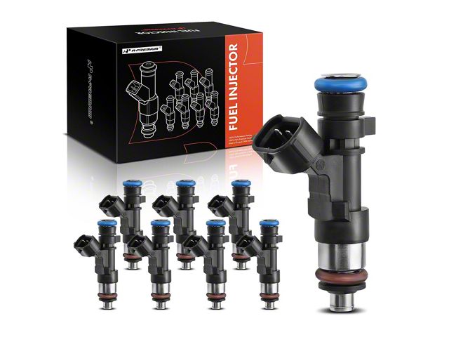 Gasoline Engine Injector Set Titan Fuel Injectors; Set of 8; Black (04-15 Titan) - Free Shipping