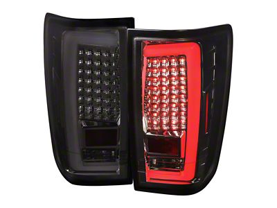 G2 White Bar LED Tail Lights; Chrome Housing; Smoked Lens (04-15 Titan w/o Utility Bed)