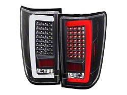 G2 White Bar LED Tail Lights; Matte Black Housing; Clear Lens (04-15 Titan w/o Utility Bed)