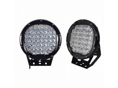 Gladiator Roll Bar with 9-Inch Red Round Flood LED Lights; Black (19-24 Titan)