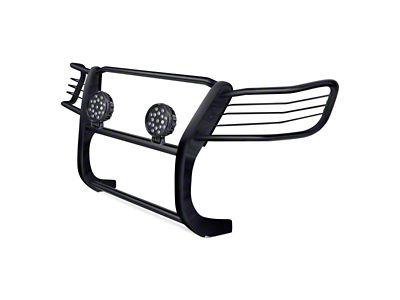 Grille Guard with 7-Inch Round LED Lights; Black (04-15 Titan)