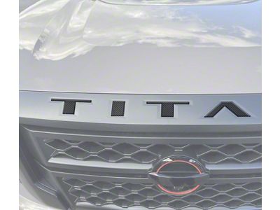 Grille Letter Inserts; Forged Carbon Fiber (22-24 Titan)
