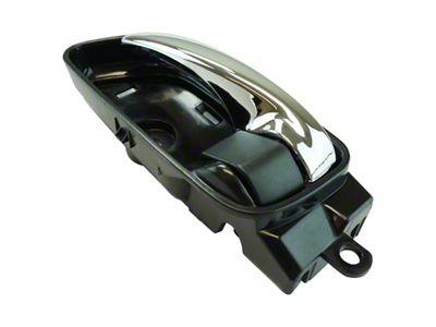 Interior Door Handle; Front Driver Side; Chrome and Black (17-18 Titan)