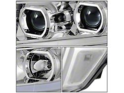 LED DRL Projector Headlights with Clear Corner; Chrome Housing; Clear Lens (17-24 Titan w/ Factory Halogen Headlights)