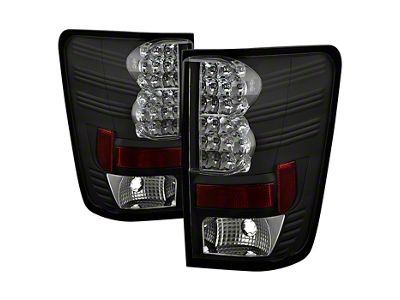 LED Tail Lights; Black Housing; Clear Lens (04-15 Titan)