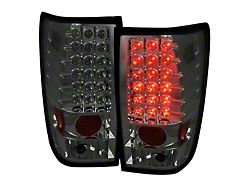 LED Tail Lights; Chrome Housing; Smoked Lens (04-15 Titan w/o Utility Bed)
