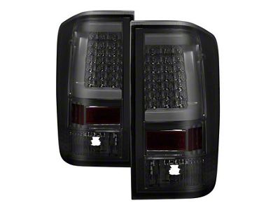Light Bar LED Tail Lights; Chrome Housing; Smoked Lens (04-15 Titan)