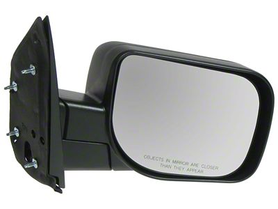 Manual Mirror; Textured Black; Passenger Side (04-10 Titan)