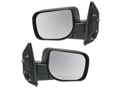 Manual Mirrors; Textured Black (04-10 Titan)