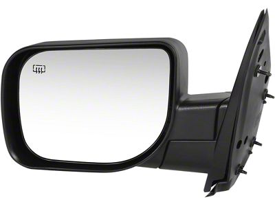 OE Style Powered Heated Mirror; Driver Side; Paintable Black (08-13 Titan w/o Memory Mirrors)