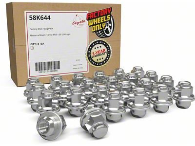 OEM Factory Style Chrome Lug Nut Kit; M12 x 1.25; Set of 24 (04-24 Titan)