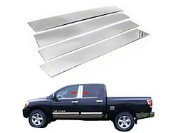 Door Pillar Post Trim; Chrome (04-15 Titan)