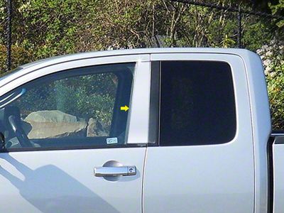 Pillar Post Trim; Stainless Steel; 2-Piece (04-15 Titan King Cab)