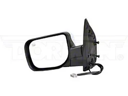 Powered Heated Side Mirror; Driver Side; Black (04-14 Titan w/o Big Towing Package)