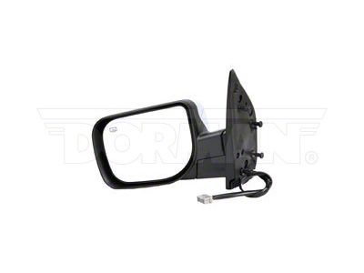Powered Heated Side Mirror; Driver Side; Black (04-14 Titan w/o Big Towing Package)