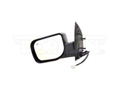 Powered Heated Side Mirror; Driver Side; Textured Black (08-11 Titan PRO-4X w/ Memory Mirrors & w/o Big Towing Package)