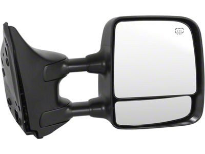 Powered Heated Towing Mirror; Passenger Side; Black with Chrome Cover (04-15 Titan w/ Memory Mirrors)