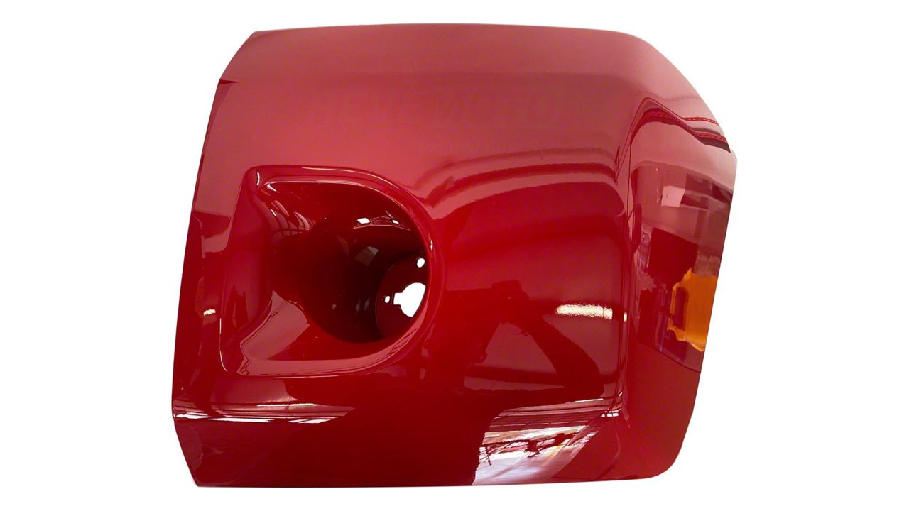 Titan Replacement OEM Front Bumper End Cap; Driver Side; Code Red