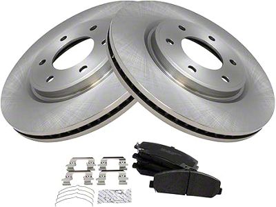Semi-Metallic 6-Lug Brake Rotor and Pad Kit; Front (5/07-10 Titan)
