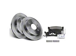 Solid 6-Lug Brake Rotor and Pad Kit; Rear (04-15 Titan)