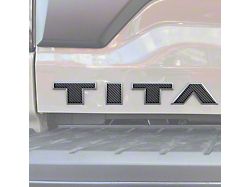 Tailgate Letter Emblem Overlays; Forged Carbon Fiber (22-24 Titan)