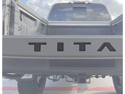 Tailgate Top Letter Inserts; Forged Carbon Fiber (22-24 Titan)