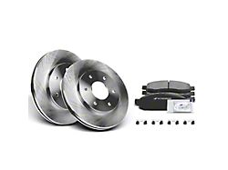 Vented 6-Lug Brake Rotor and Pad Kit; Front (04-3/05 Titan)