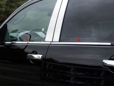 Window Sill Trim Set; Stainless Steel (04-15 Titan Crew Cab)