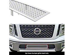 Wire Mesh Lower Bumper Grille Overlay; Polished (16-19 Titan w/o Tow Hooks)