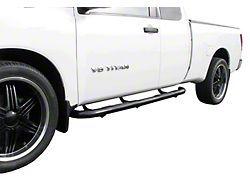 3-Inch Round Side Step Bars; Black (16-24 Titan XD King Cab)