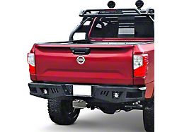 Armour Rear Bumper with LED Lights; Black (16-24 Titan XD)