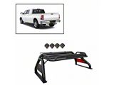 Atlas Roll Bar with 7-Inch Black Round LED Lights; Black (16-24 Titan XD)