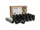Black ET Truck Spline Lug Nut Kit; 14mm x 1.5; Set of 24 (16-24 Titan XD)