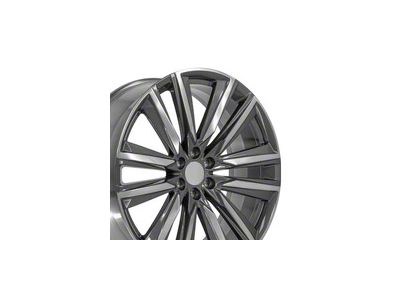 CA91 Gunmetal with Polished Face 6-Lug Wheel; 26x10; 28mm Offset (16-24 Titan XD)