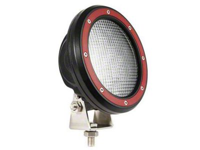 Classic Roll Bar with 5.30-Inch Red Round Flood LED Lights; Stainless Steel (16-24 Titan XD)