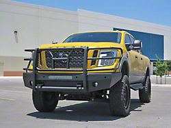 Elevation Front Bumper; Textured Black (16-24 Titan XD w/o Intelligent Cruise Control)