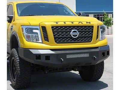Fortis Front Bumper; Textured Black (16-24 Titan XD w/o Intelligent Cruise Control)