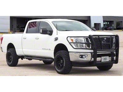 HD Grille Guard; Semi-Gloss Black (16-24 Titan XD)