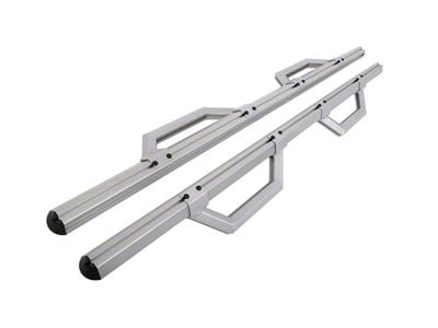 Hex Series Side Step Bars without Mounting Brackets; Silver (16-24 Titan XD Crew Cab)